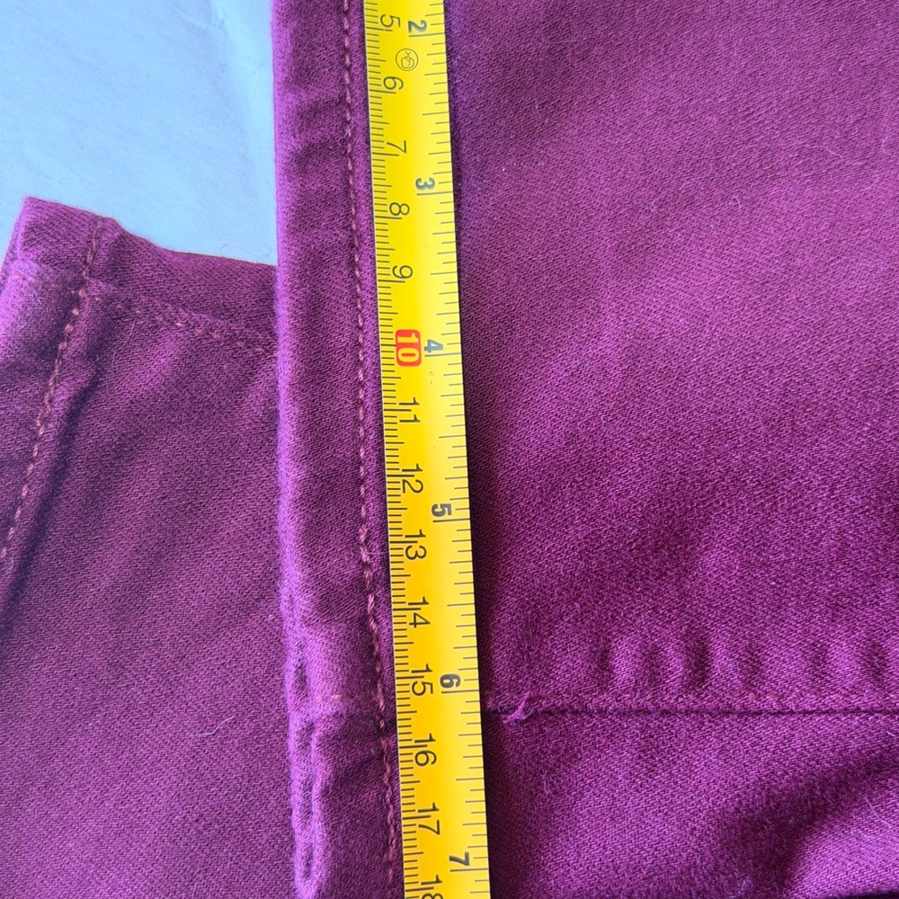 Chico’s Slimming Girlfriend Slim Leg Jeans 4R Burgundy. - Picture 8 of 11